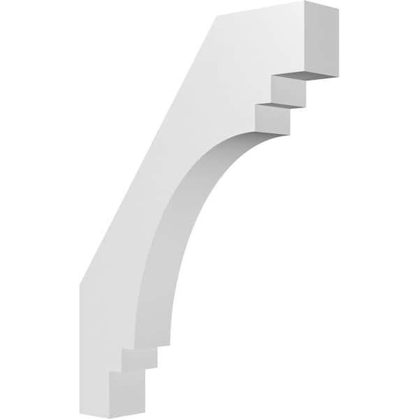 Ekena Millwork 3-in. W x 16-in. D x 22-in. H Pescadero Architectural Grade PVC Knee Brace BRCP03X16X22PEC - main